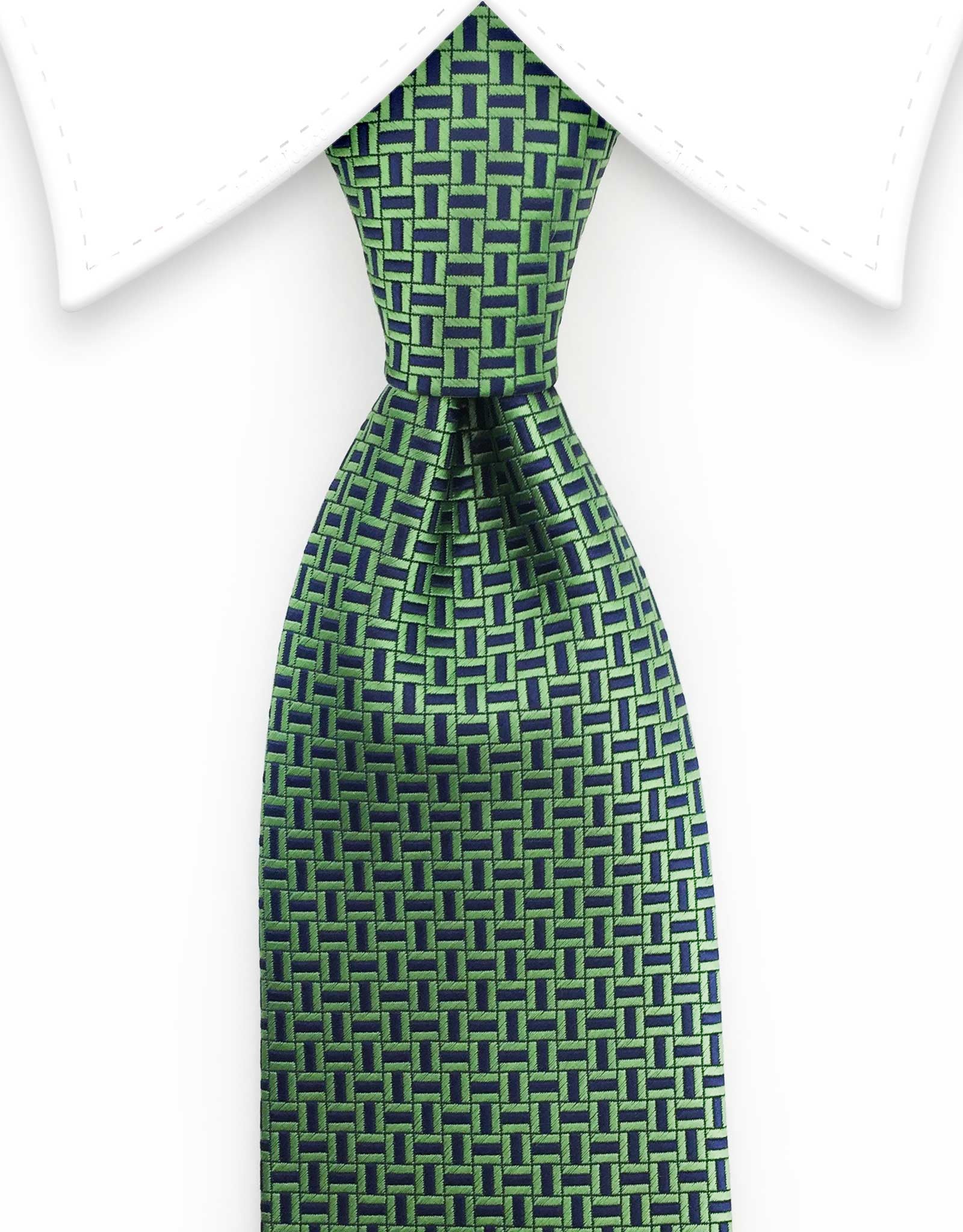 Green & Navy Blue Geometric Tie – GentlemanJoe