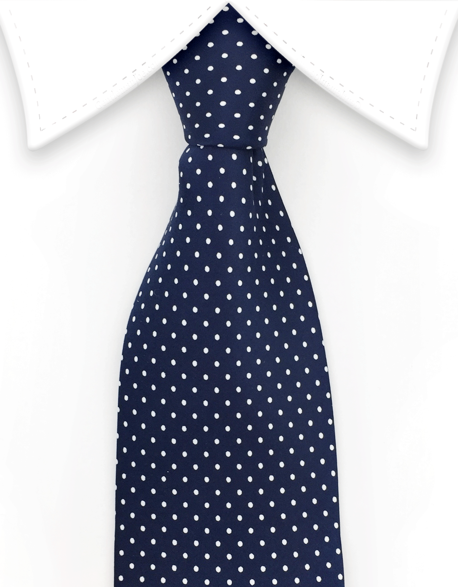 Navy Blue & White Pin Dot Necktie – GentlemanJoe