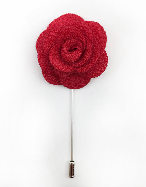 Red Flower Lapel Pins Gentlemanjoe 