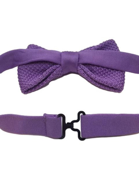 Lilac and White Polka Dot Knitted Bow Tie – GentlemanJoe