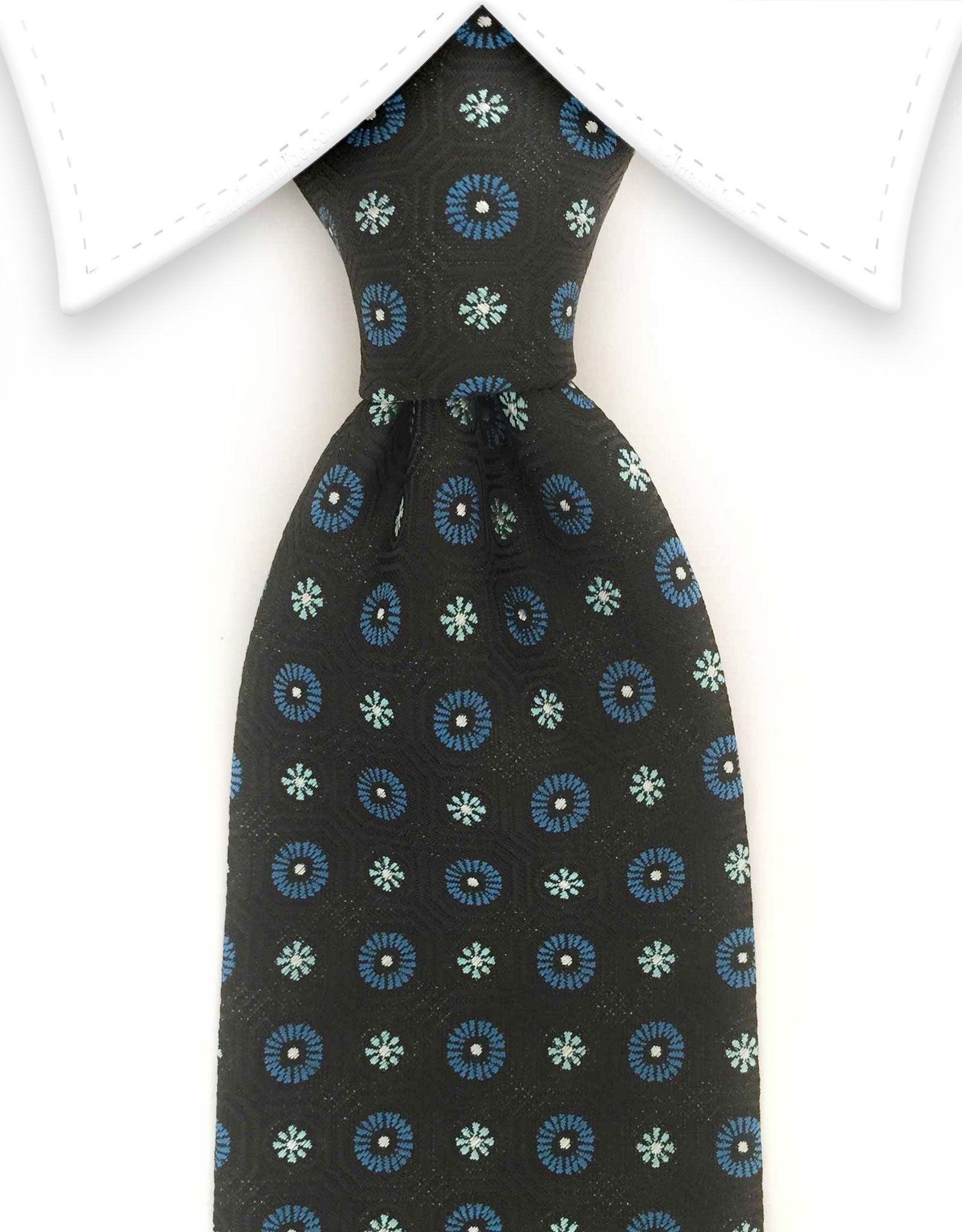 Black and Blue Geometric Tie – GentlemanJoe