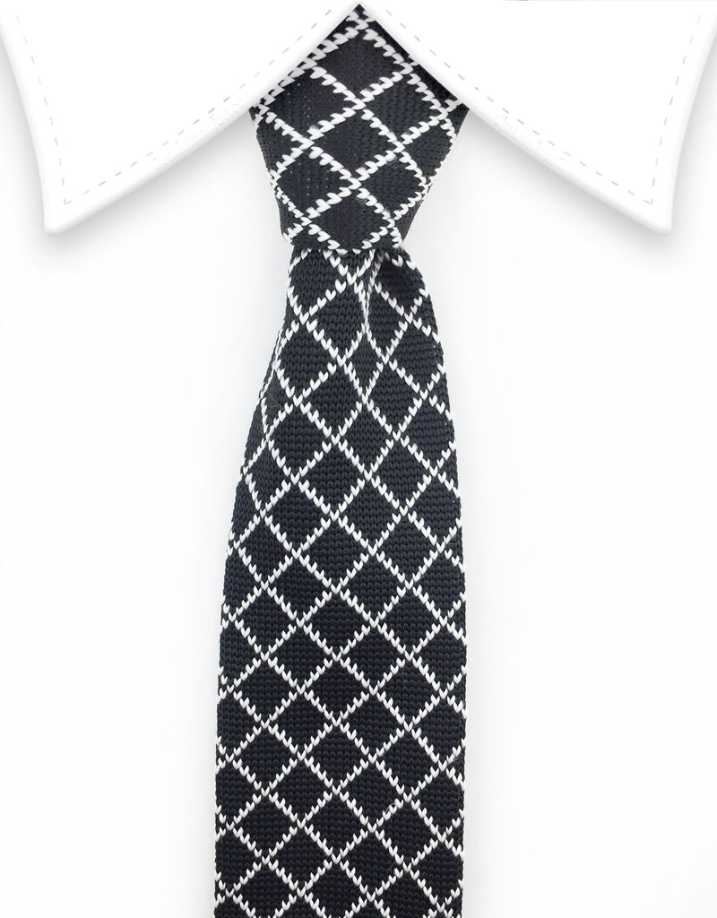 Black & White Knit Tie – GentlemanJoe