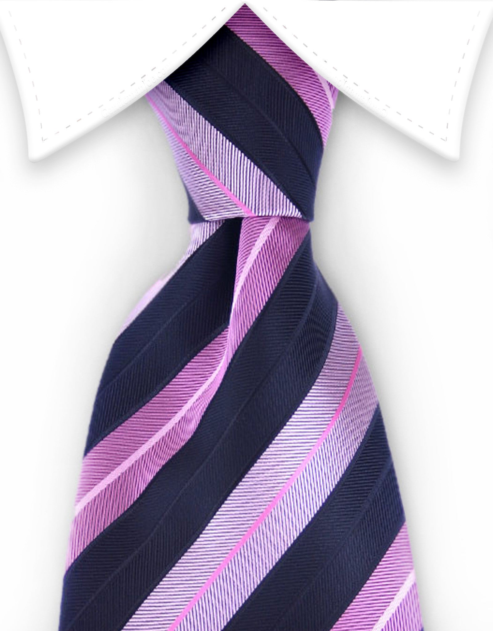 Black & Pink Thick Striped Tie – GentlemanJoe