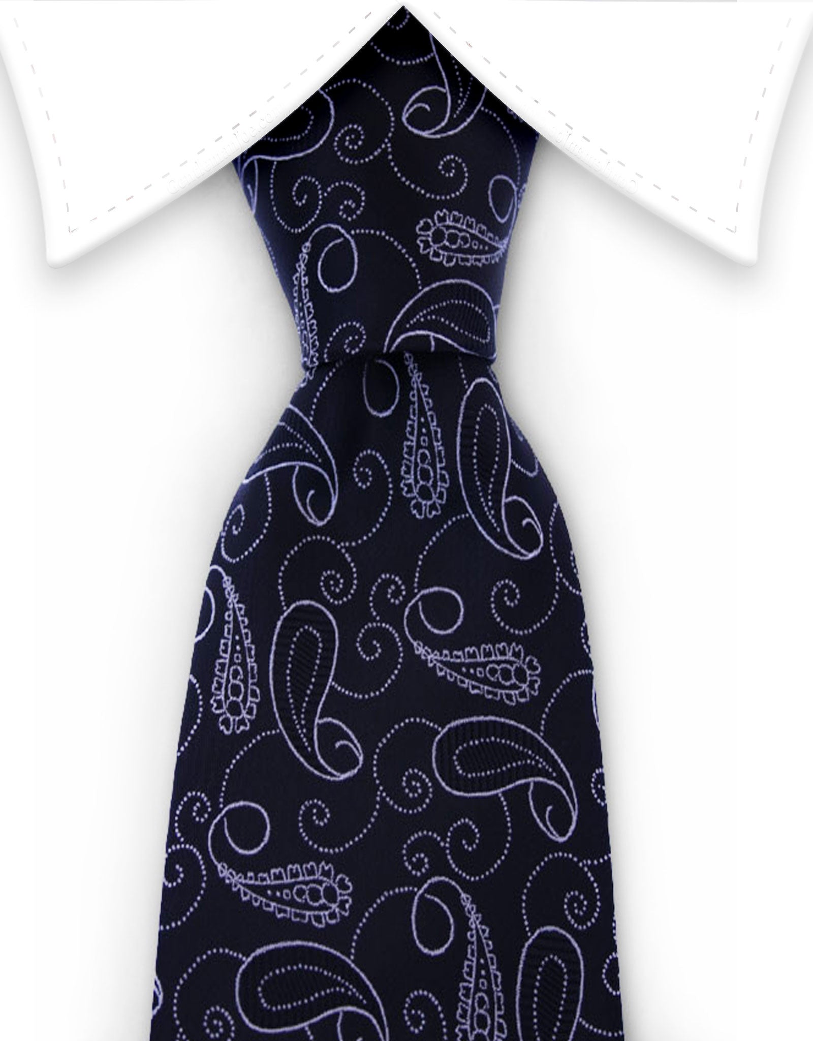 Black and Silver Paisley Necktie – GentlemanJoe