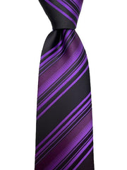 Purple and Black Striped Tie – GentlemanJoe