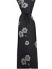Black and Silver Floral Men's Tie