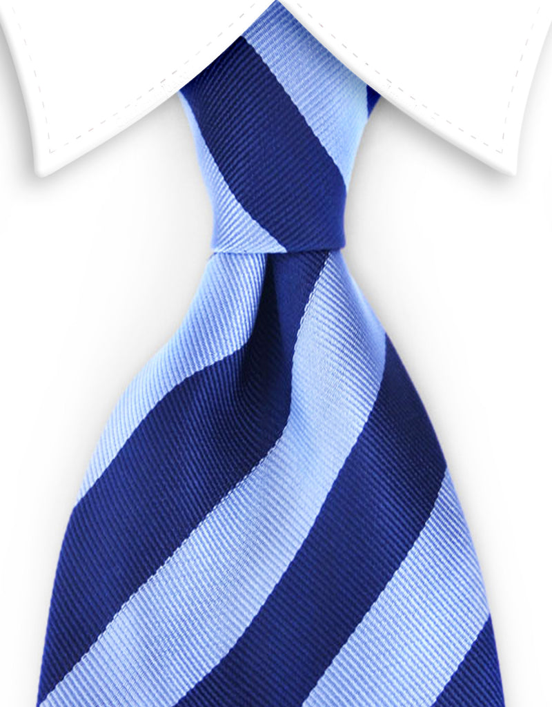 Blue Collegiate Striped Tie – GentlemanJoe