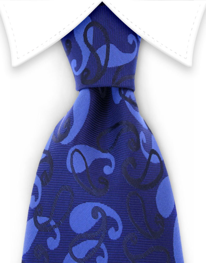 Blue and Black Paisley Tie – GentlemanJoe