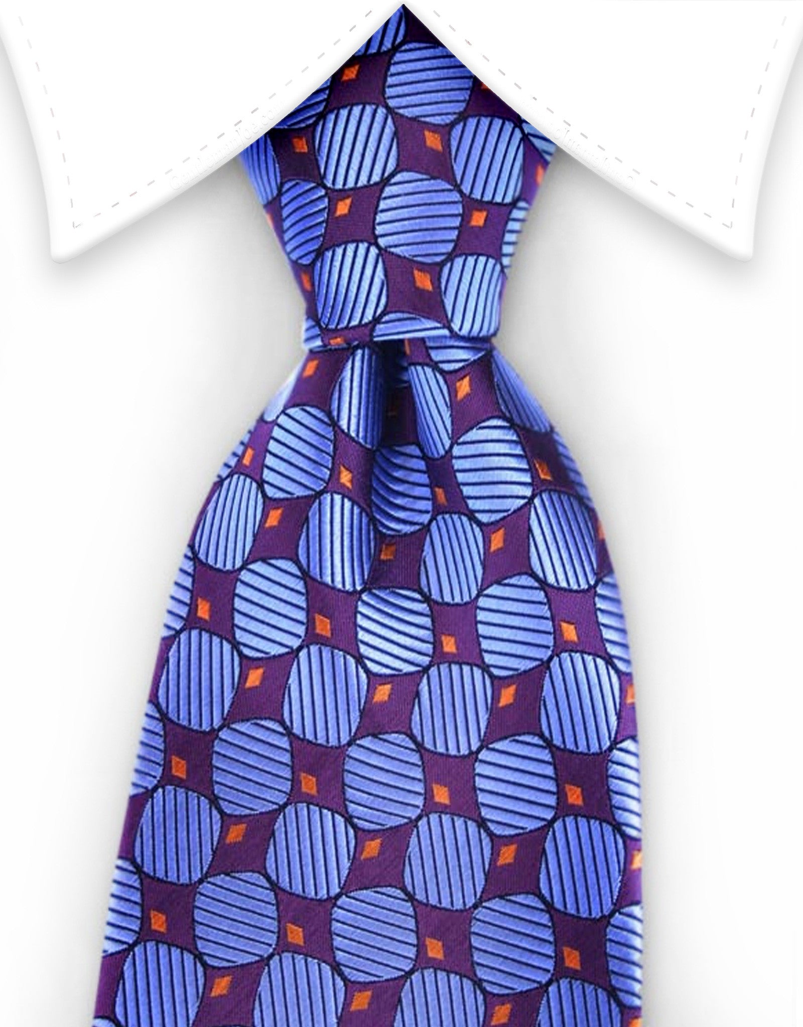 Blue & Purple Geometric Long Tie – GentlemanJoe