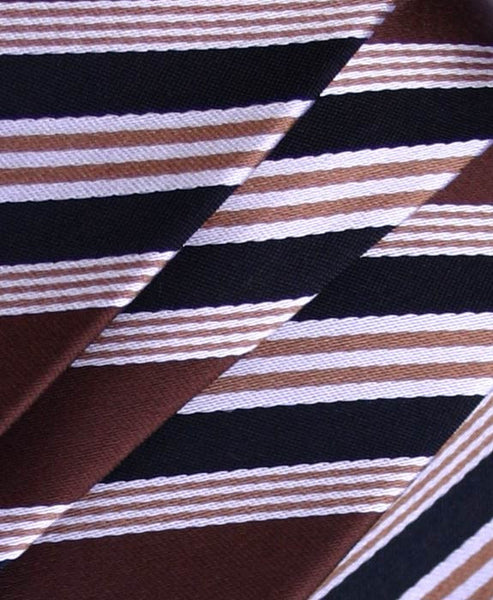 Brown & Black Skinny Silk Tie – GentlemanJoe