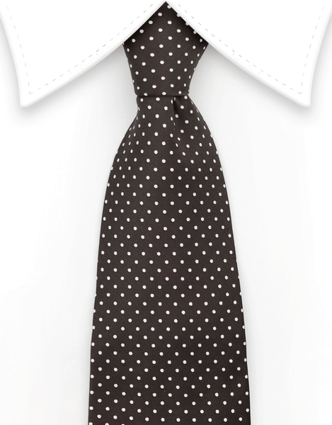Brown & White Pin Dot Necktie – GentlemanJoe