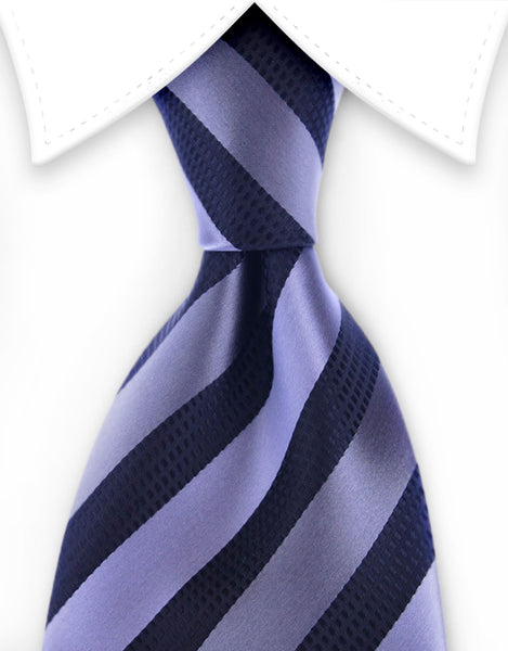Charcoal and Black Striped Tie – GentlemanJoe