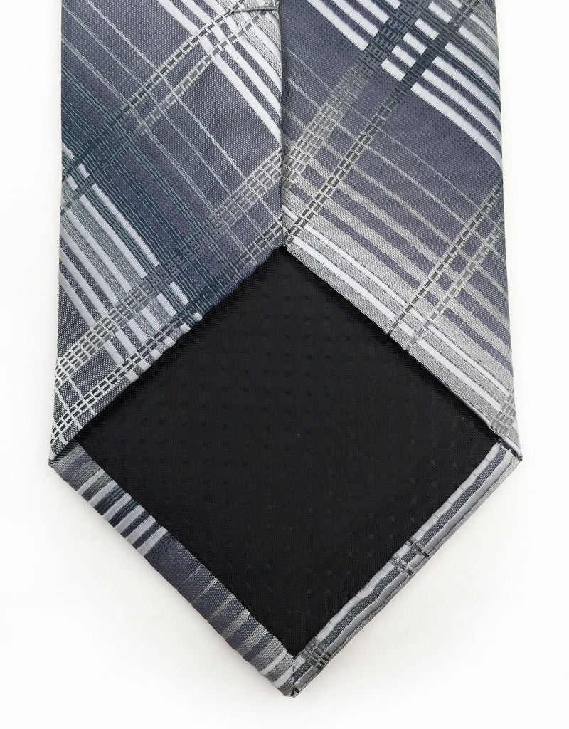 Silver Gray Plaid Tie – GentlemanJoe