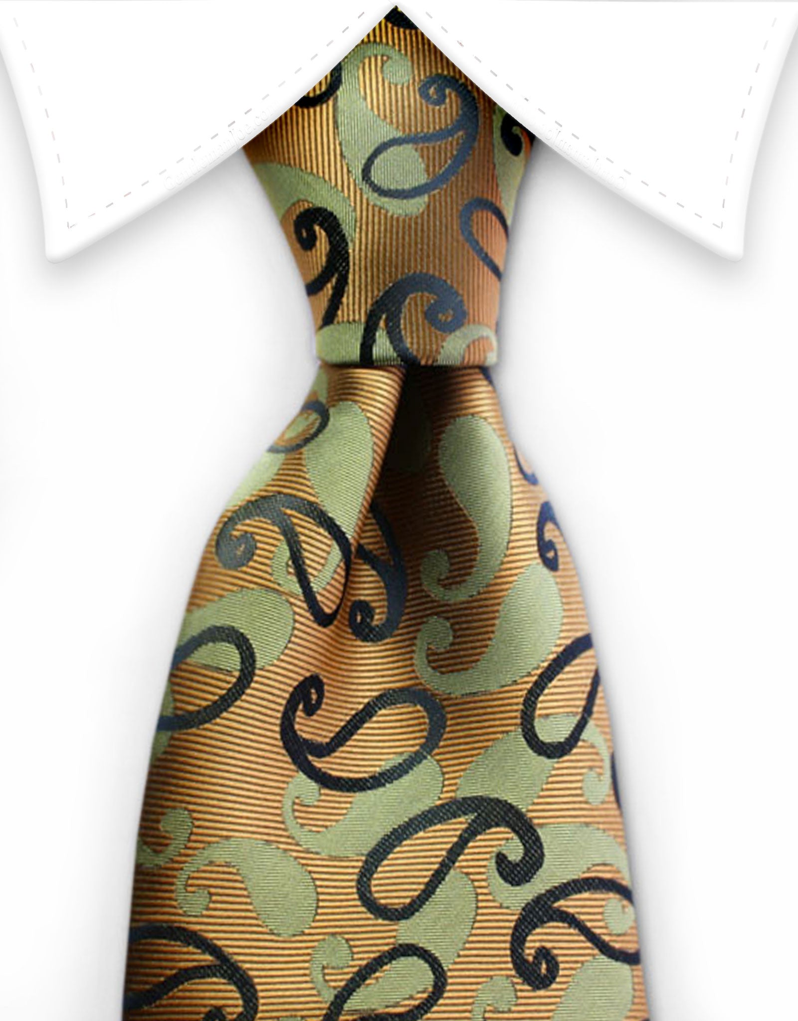 Golden Copper Paisley Tie – GentlemanJoe