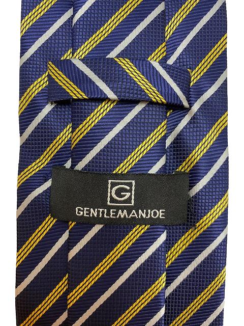 Navy Blue and Gold Tie Striped Tie – GentlemanJoe