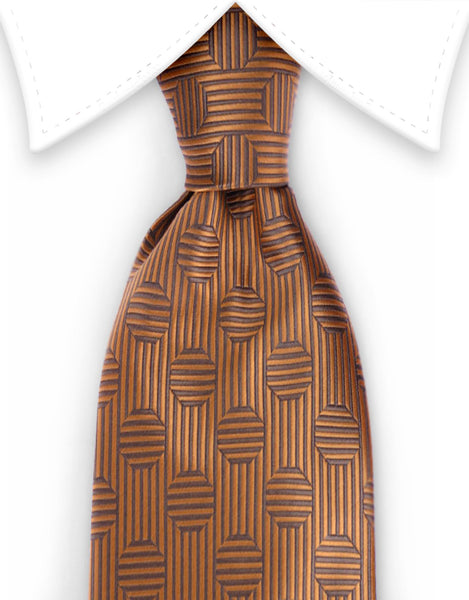 Golden Brown Polka Dot Tie – GentlemanJoe