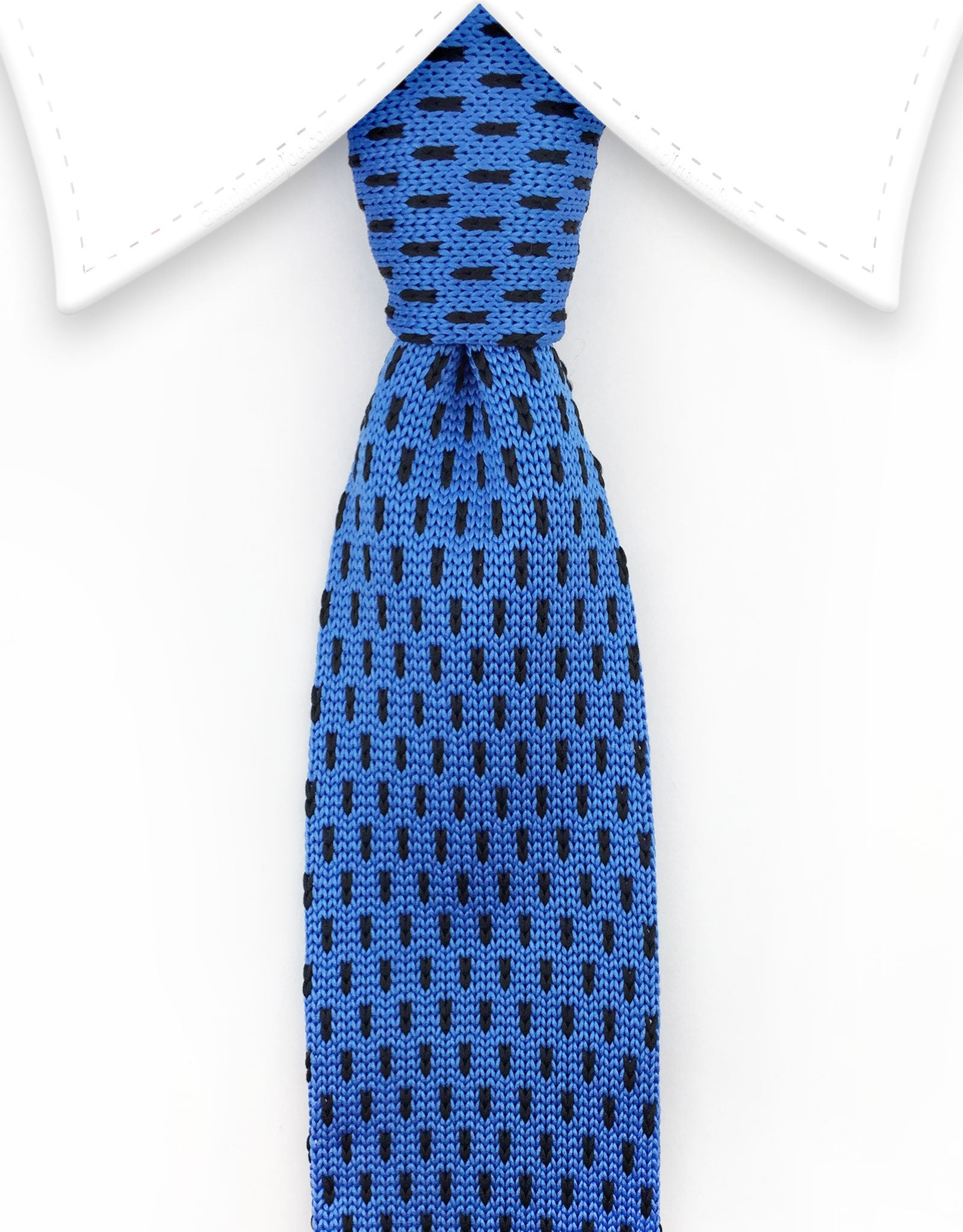 Light Blue Knit Tie with Black Flecks – GentlemanJoe