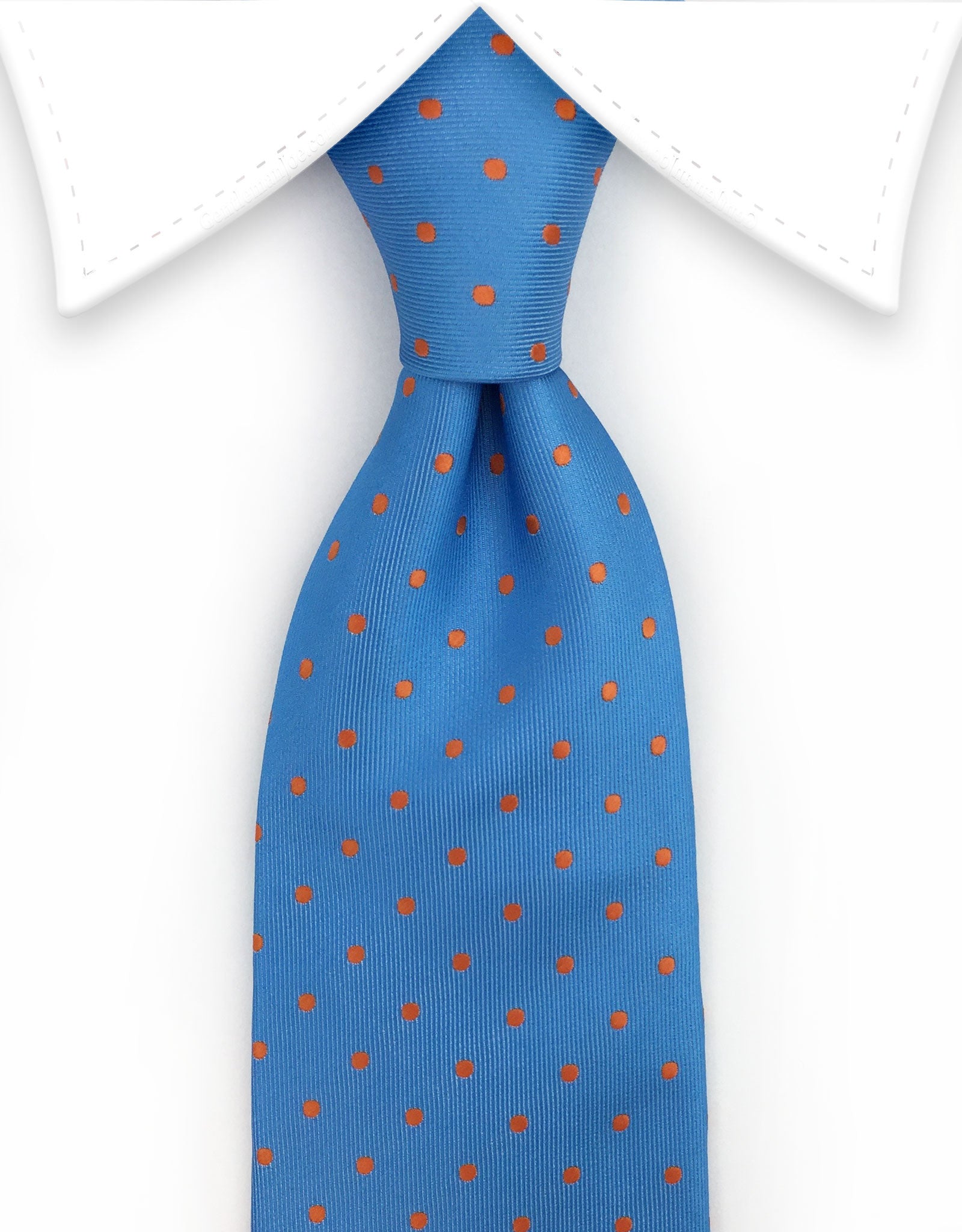 Light Blue & Orange Polka Dot Necktie – GentlemanJoe