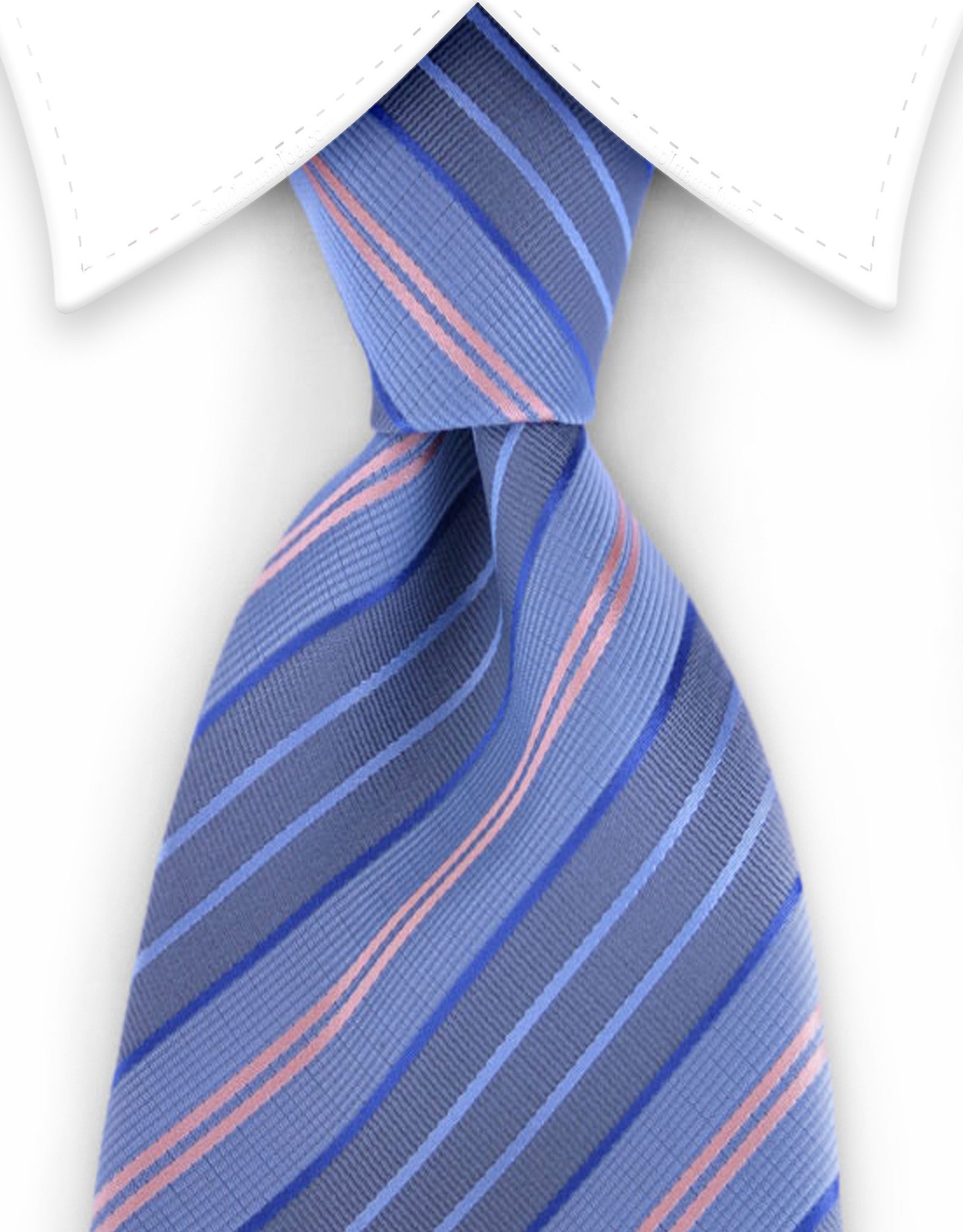 Blue & Pink Striped Necktie – GentlemanJoe