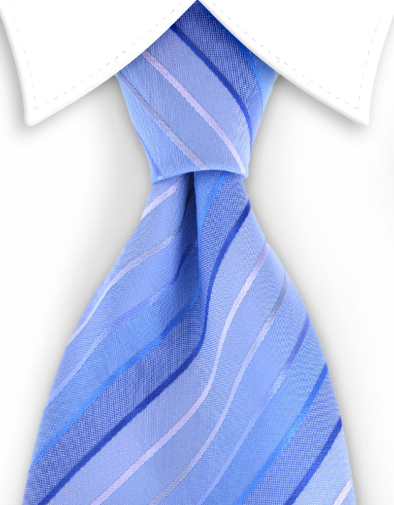 Striped Rainbow Blue Tie – GentlemanJoe