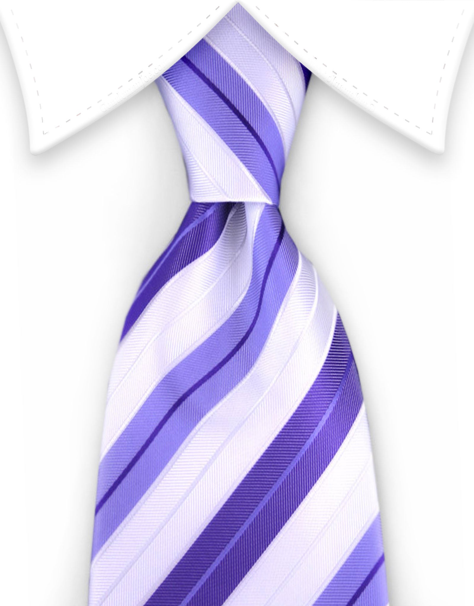 Purple & White Striped Tie – GentlemanJoe