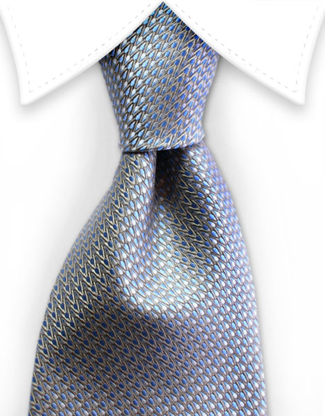 Gold & Light Blue Shimmery Tie – GentlemanJoe