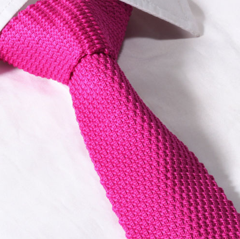 Pink Skinny Knit Tie – GentlemanJoe