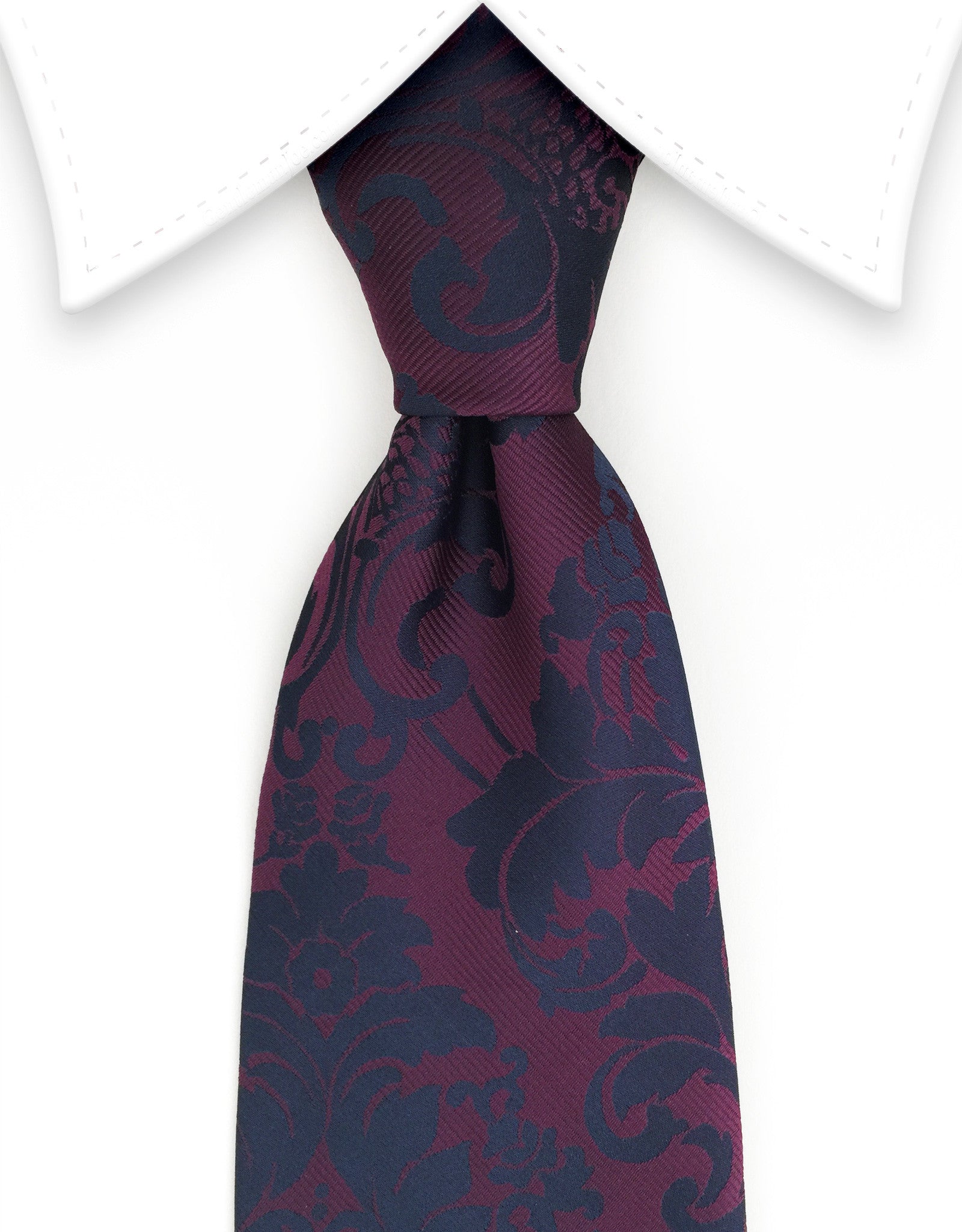 Merlot & Black Vintage Floral Tie – GentlemanJoe