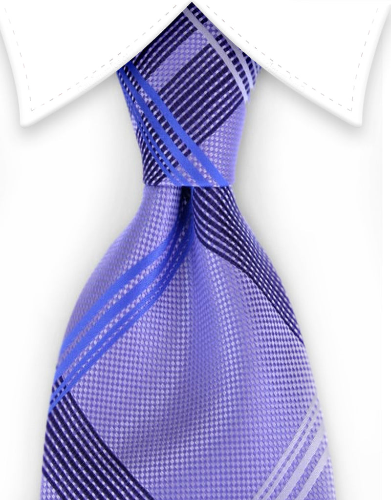 Purple Plaid Tie – GentlemanJoe