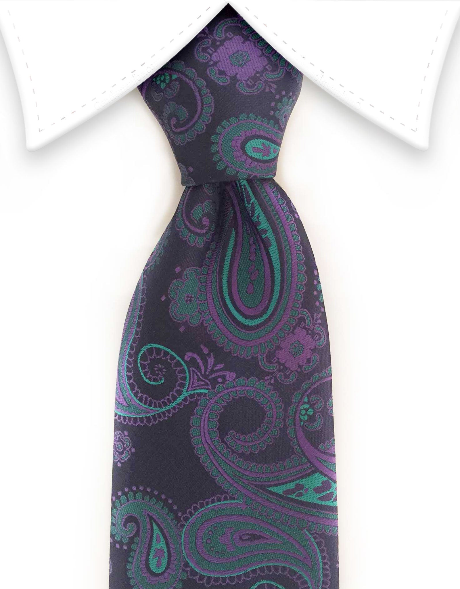Purple & Teal Paisley Necktie – GentlemanJoe