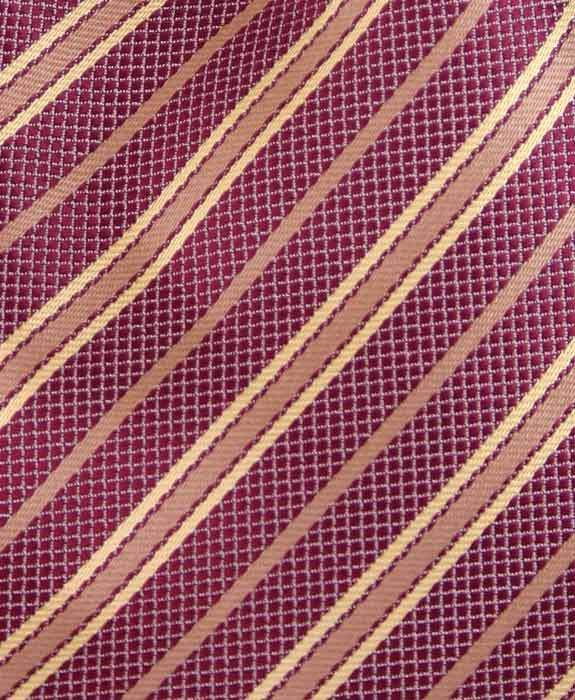 Dusty Red & Gold Striped Tie – GentlemanJoe