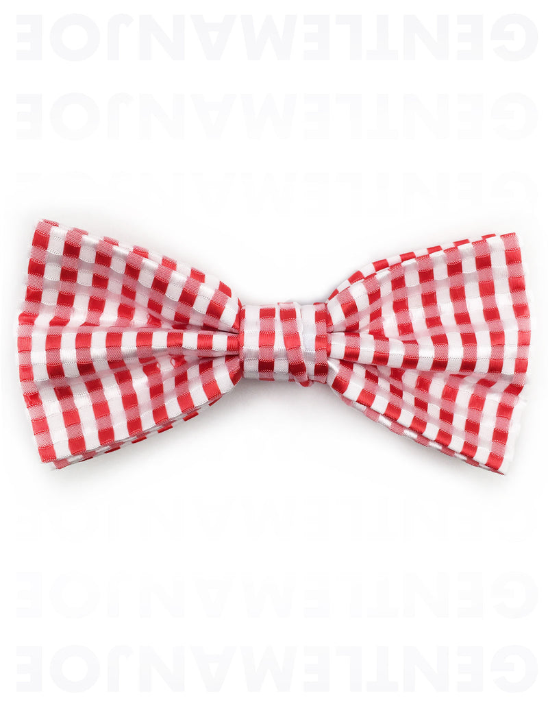 Red and White Seersucker Bow Tie – GentlemanJoe