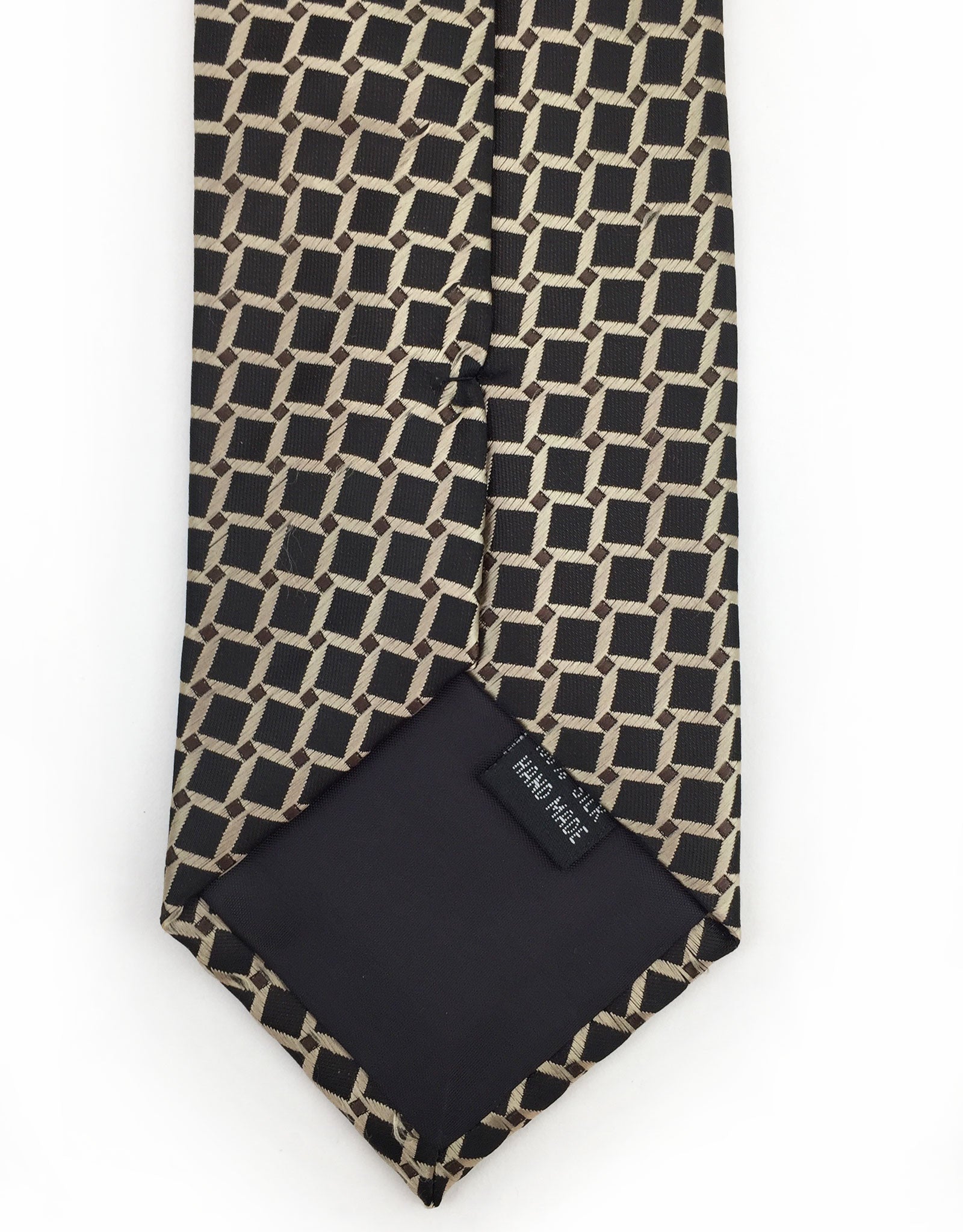 Black and Taupe Grid Tie – GentlemanJoe
