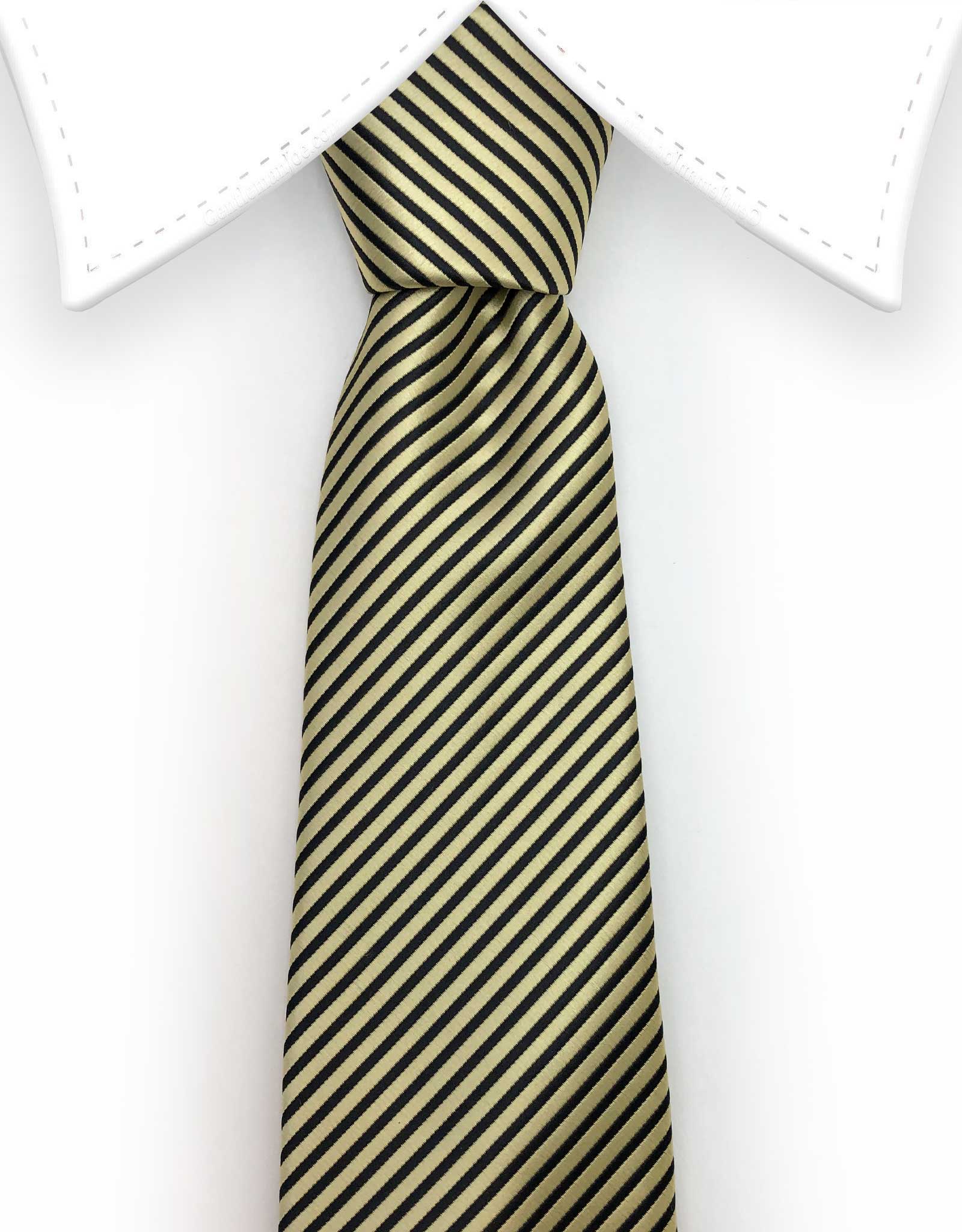 Striped Gold Tie – GentlemanJoe