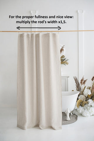 shower curtain width