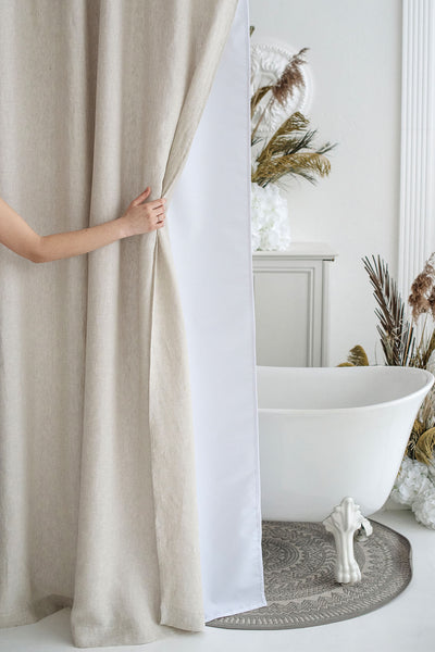 linen shower curtain