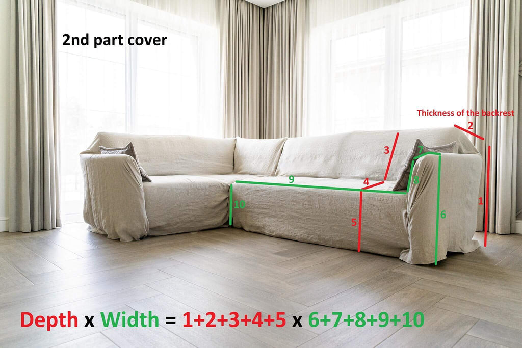 How to measure l shape sofa cover