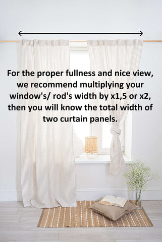 linen curtains width