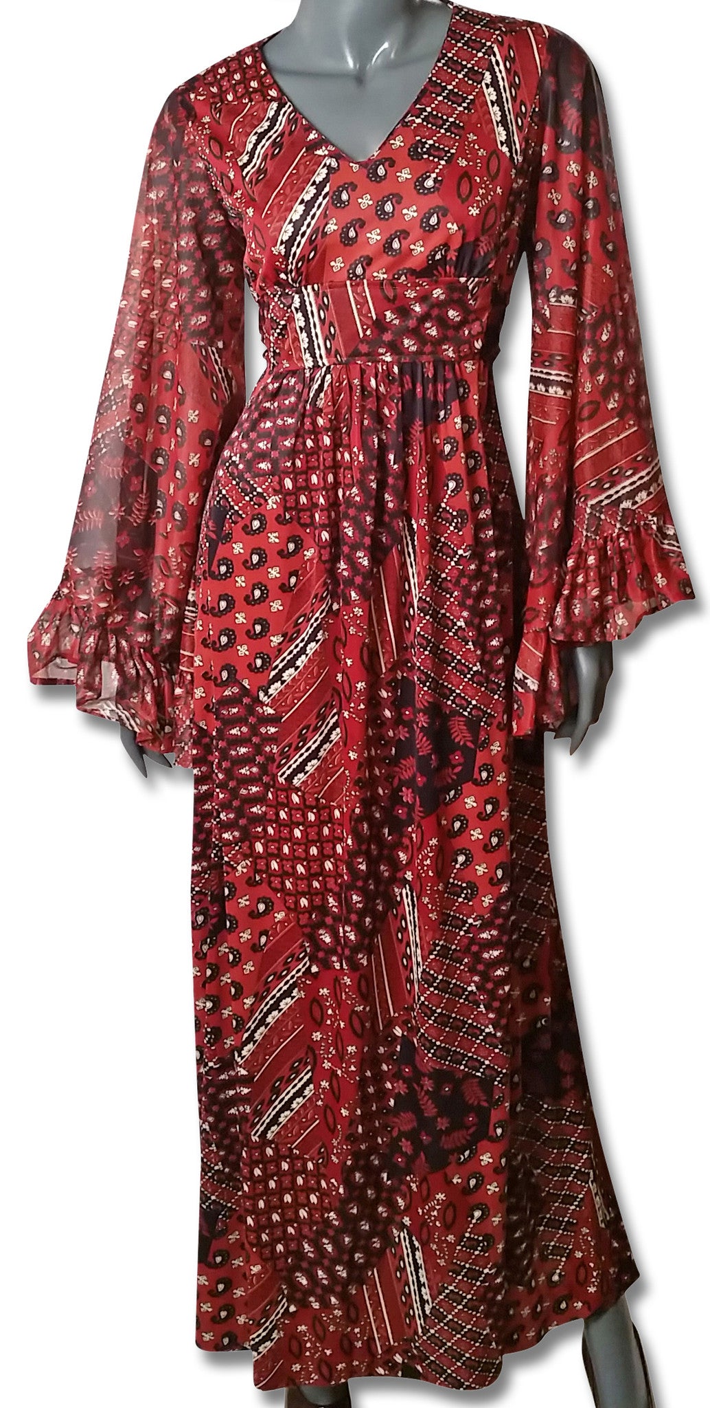 bandana print maxi dress