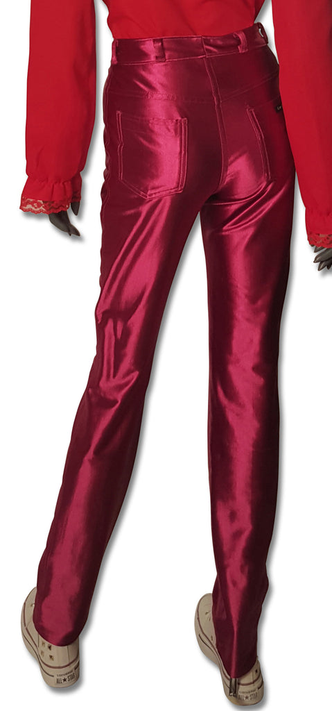 Disco Pant Fuchsia Satin, 1980s - refashioner