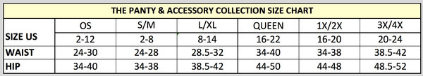 Oh Lala Cheri 2 Size chart