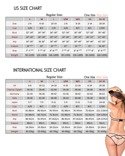 Rene Rofe Size Chart