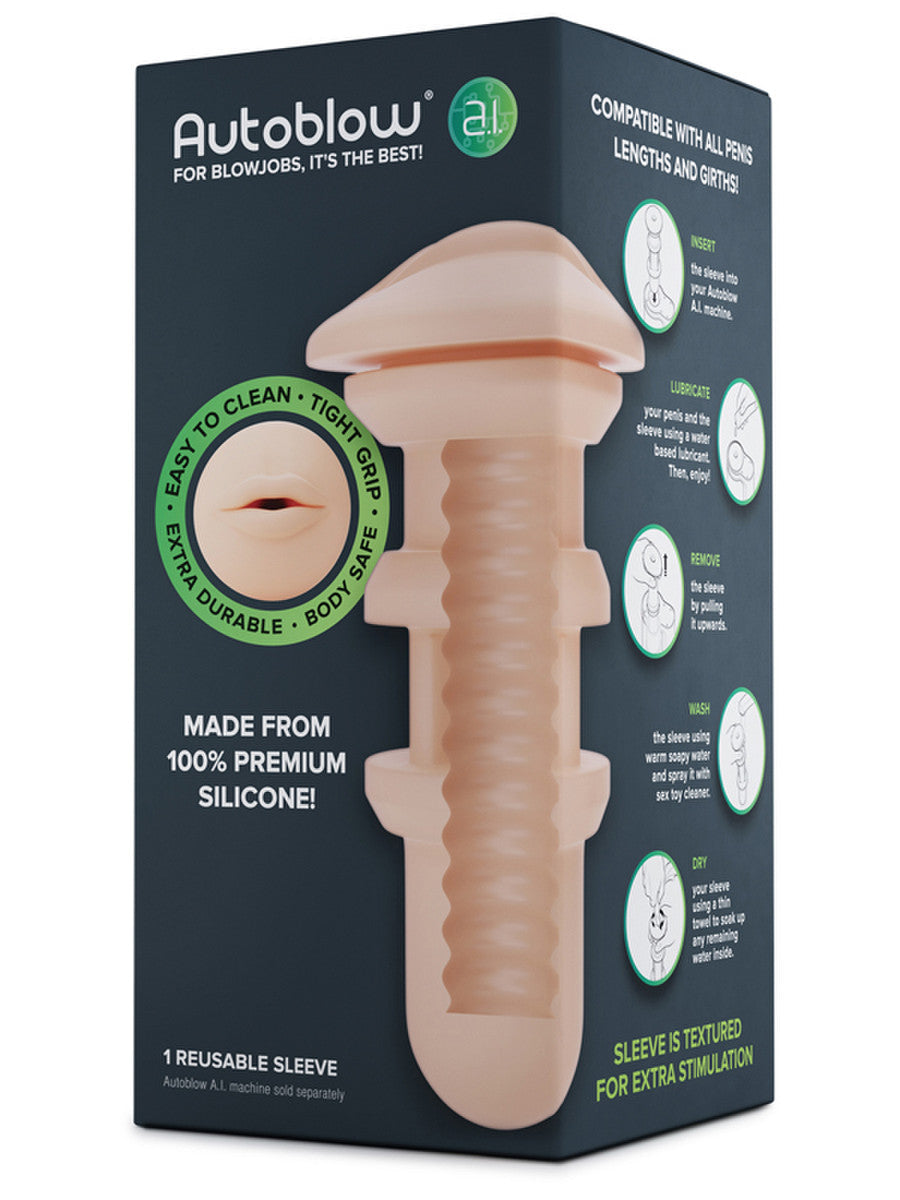 Qutoblow ab 0 FOR BLOWJOBS, G MADE FROM 100% PREMIUM SILICONE! 1REUSABLE SLEEVE 