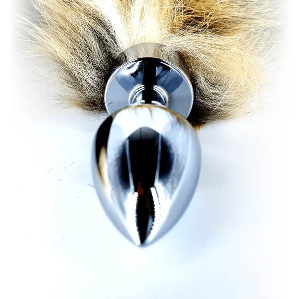 Fox Tail Silver Butt Plug Animal Role Play