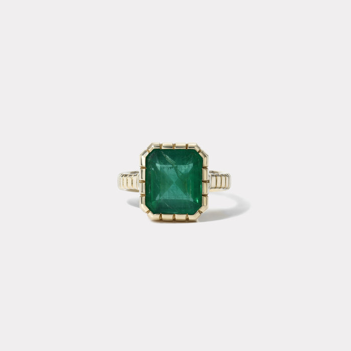 One of a kind 3.69ct Emerald Heirloom Bezel Ring – Retrouvai | Modern ...