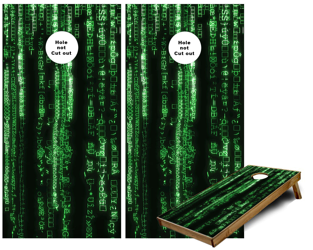 Matrix Streaming Code Cornhole Wraps Cornhole America