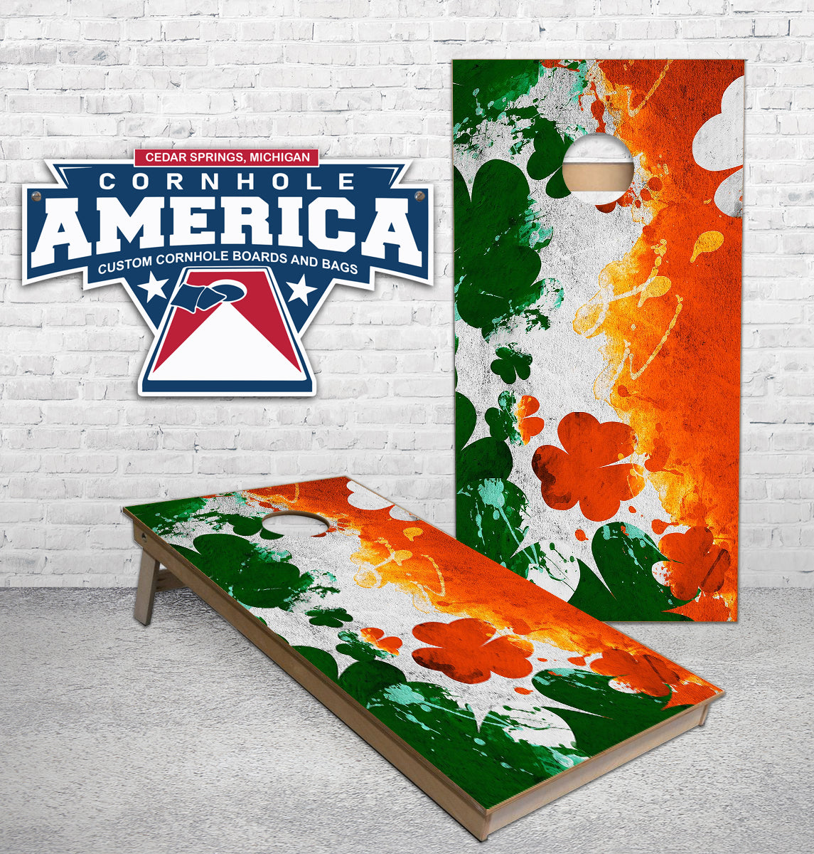 Luck of the Irish St Patricks day design Cornhole Boards — Cornhole America