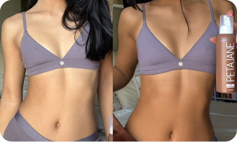 peta jane beauty tanner, before and after self tan, self tanner, self tanning