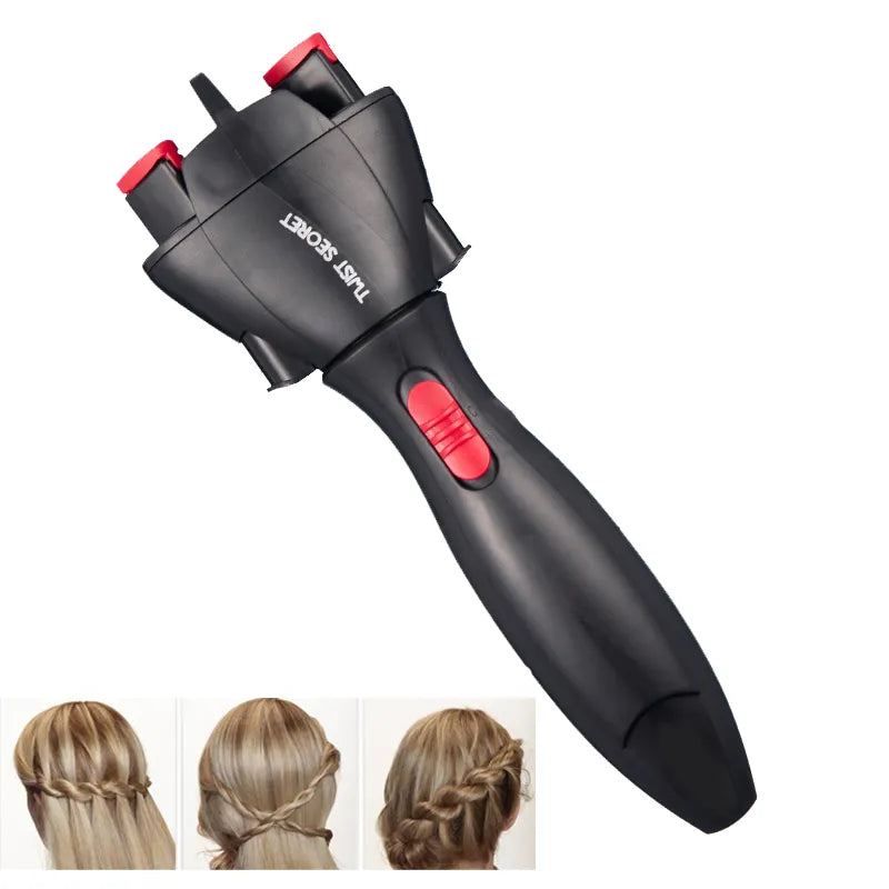 Hair Curler Automatic ,Twist Braiding Knitting Device Hair DIY Braider, Machine Hair Styling Tools Crochet Braids Curling iron
