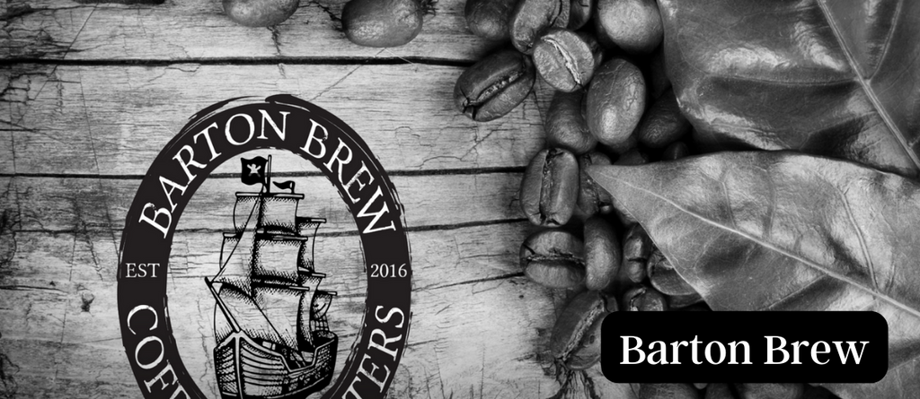 Barton Brew logo and coffee beans